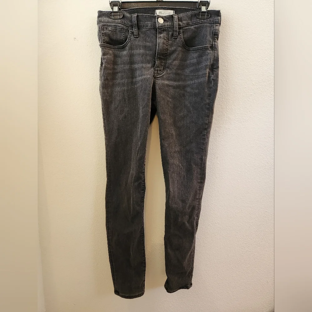 Madewell Roadtripper Jeans Women's Size 27 Black Skinny Mid Rise Denim‎